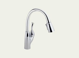 Delta 989-DST Allora: Single Handle Pull-Down Kitchen Faucet, Chrome
