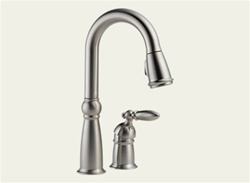 Delta 9955-SS-DST Victorian: Single Handle Pull-Down Bar / Prep Faucet, Stainless