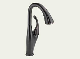 Delta 9992T-RB-DST Addison: Single Handle Pull-Down Bar / Prep Faucet With Touch2O Technology, Venetian Bronze