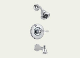 Delta T14455-H2OLHP Victorian: Monitor 14 Series H2Okinetic Tub & Shower Trim - Less Handle, Chrome