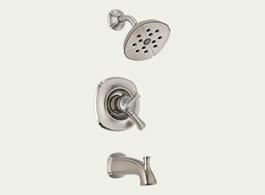 Delta T17492-SS Addison: Monitor 17 Series H2Okinetic Tub & Shower Trim, Stainless