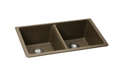 Elkay - ELGU3322MC0 - E-Granite Undermounted Double Bowl Sink, Mocha