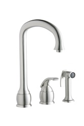 Elkay - LK9402NK - Single Lever Kitchen Faucet with Side Spray - Brushed Nickel