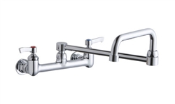 Elkay LK940DS20L2H - Commercial 8-inch Center Wall Mounted Faucet with Double Jointed Swing Spout