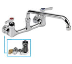 Encore (CHG) KL54-8010-MK  8" OC. Brass Chrome Plated Wall Mount Faucet with 10" Swivel Spout with Faucet Mounting Kit