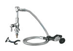 Encore (CHG) KL63-2000VBMV - Encore®  Utility Spray Assembly, Single Pantry, Deck Mount, 72-inch stainless steel flexible hose, 1/4-turn full volume compression valve, lever handle, wall hook, angled spray valve, mixing valve