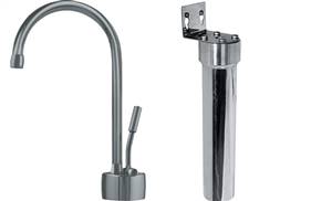 Franke DW7080-FRC Cold Water Dispenser Traditional Faucet Combo, Satin Nickel
