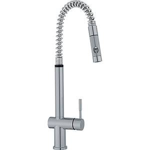 Franke FF2180 Oxygen Flex Series Pull-Down Kitchen Faucet with Side Lever, 1.75gpm (Satin Nickel)