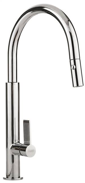 Franke FF2700 Evos Series Pull-Down Kitchen Faucet With Side Lever, Polished Chrome