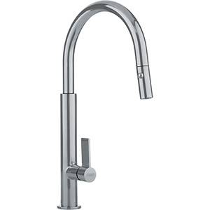 Franke FF2780 Evos Series Pull-Down Kitchen Faucet with Side Lever, 1.75gpm (Satin Nickel)