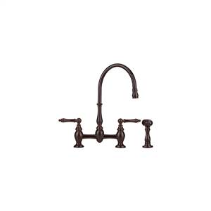 Franke FF6060A Farm House Series Arc Spout Kitchen Faucet  With Side Spray, Old World Bronze