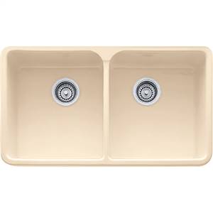 Franke MHK720-31Bt Manor House 31 1/4" Double Basin Apron Front Fireclay - Biscuit