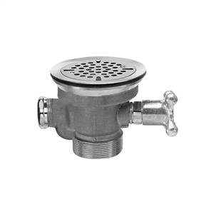 Fisher 22446 - DrainKing Waste Valve with Flat Strainer, Overdlow Body and Vandal Resistant Knob