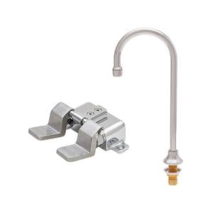 Fisher 23256 - DECK BASE & DUAL FOOT WALL VALVE WITH 6-inch RIDIG GOOSENECK SPOUT