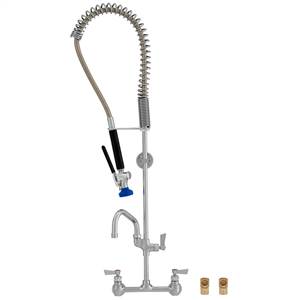 Fisher 25569 - 3/4-inch SPRING PRERINSE WITH 8-inch BACKSPLASH WITH ELBOWS CONTROLVALVE, 16-inch RISER, 30-inch HOSE, WALL BRACKET, ULTRA SPRAY VALVE,ADDON FAUCET WITH 10-inch SWING SPOUT & INLINE VACUUM BREAKER