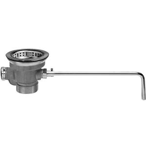 Fisher 29025 - DrainKing Waste Valve with Locking Basket Strainer and Overflow Body, Rough Chrome