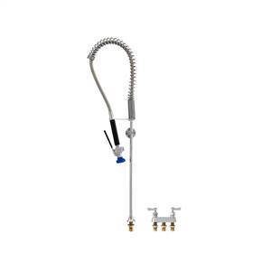 Fisher 32352 - STAINLESS STEEL SPRING PRERINSE WITH DECK BASE & 4-inch REMOTE VALVE,21-inch RISER, 36-inch HOSE, WALL BRACKET & ULTRA SPRAY VALVE