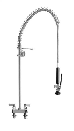 Fisher 36056 - STAINLESS STEEL SPRING PRERINSE WITH 4-inch DECK CONTROL VALVE, 21-inch RISER, 30-inch HOSE, WALL BRACKET, ULTRA SPRAY VALVE & INLINE VACUUMBREAKER