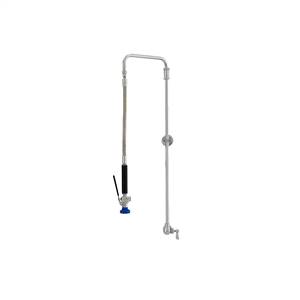 Fisher 37877 - STAINLESS STEEL SWIVEL PRERINSE WITH SINGLE WALL CONTROL VALVE, 31-inch RISER, 15-inch HOSE, WALL BRACKET & ULTRA SPRAY VALVE