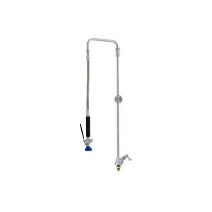 Fisher 38156 - STAINLESS STEEL SWIVEL PRERINSE WITH SINGLE DECK WITH TEMP ADJUSTCONTROL VALVE, 31-inch RISER, 15-inch HOSE, WALL BRACKET & ULTRA SPRAYVALVE