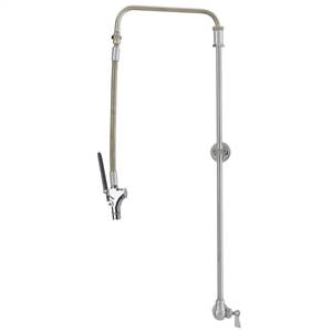 Fisher 38768 - STAINLESS STEEL SWIVEL GLASS FILLER WITH SINGLE WALL CONTROLVALVE, 31-inch RISER, 15-inch HOSE, WALL BRACKET & GLASS FILLER VALVE
