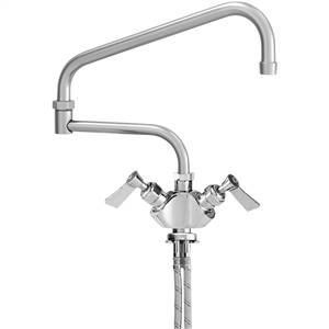 Fisher - 47635 - Single Deck Faucet, Dual Control - 19-inch Double Swing Spout