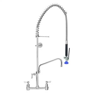 Fisher - 48933 - Spring Style Pre-Rinse Faucet - 8-inch Backsplash Mounted, Wall Bracket, 16-inch Add-On Faucet Spout