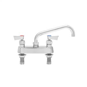 Fisher - 51217 - Ultra-Flex Pre-Rinse Faucet - 4-inch Backsplash Mounted, Wall Bracket, 8-inch Add-On Faucet Spout