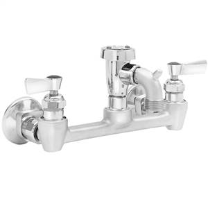 Fisher 54569 - 8-inch ADJ SERVICE SINK FAUCET WITH SHORT SPOUT & VACUUM BREAKERSTAINLESS STEEL