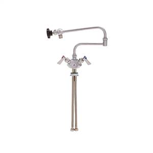 Fisher - 54798 - Single Deck Mounted Faucet, Dual Control, 24-inch Double Jointed Swing Spout and Lever Handles 