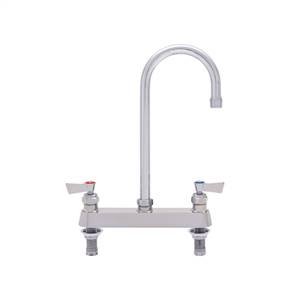Fisher - 57770 - 8” Wall Body with Deck Mount Adapters, 6-inch Gooseneck Spout and Lever Handles 