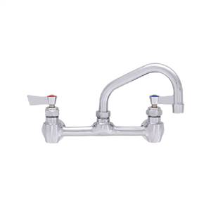 Fisher - 61204 - 8” Wall Mounted Faucet with Concentrics & EZ Install Adapters, 6-inch Swing Spout and Lever Handles 