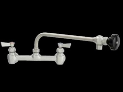 Fisher - 65463 - 8” Wall Body with Concentrics and Elbow, 12-inch Control Spout and Lever Handles 