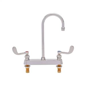 Fisher - 82929 - 8-inch Deck Mounted Faucet - 6-inch Rigid Gooseneck Spout, Wristblade Handles