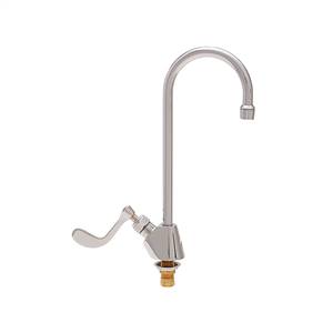 Fisher - 86665 - Single Deck Mount Faucet - 12-inch Swivel Gooseneck Spout, Wristblade Handles