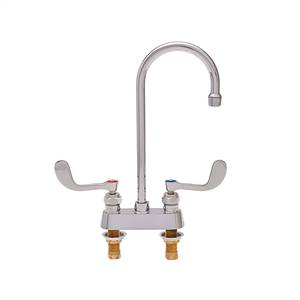 Fisher - 90212 - 4-inch Deck Mounted Faucet - 6-inch Rigid Gooseneck Spout, Wristblade Handles