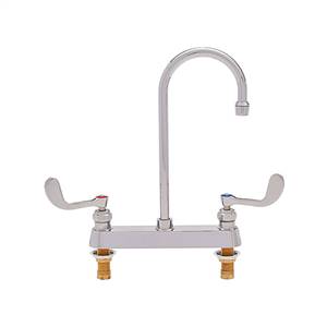 Fisher - 96032 - 8-inch Deck Mounted Faucet - 6-inch Swivel Gooseneck Spout, Wristblade Handles
