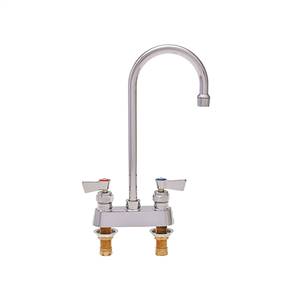 Fisher 99023 - 4-inch DECK FAUCET WITH 12-inch SWIVEL GOOSENECK SPOUT & VANDAL RESISTANTLEVER HANDLES & AERATOR