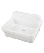 Gerber - 12418 Clinical work sink with backslash 8-inch centers White