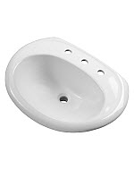 Gerber - S-RIM LAVATORY FAUCET 23.5-inch X19-inch OVAL 8-inch C BISC