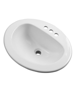 Gerber - MAXWELL S-RIM LAVATORY FAUCET 20-inch X17-inch OVAL 4-inch C BISC HEAVYWEIGHT CTN