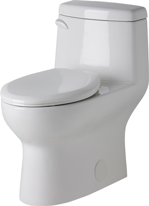 Gerber 21-019 Avalanche Ct 1.28gpf One-Piece Toilet Ada Elongated 12" Rough-In (White)