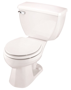 Gerber 21-300 Ultra-Flush Pressure Assist Round Front Two-Piece Toilet - 10-inch Rough-In
