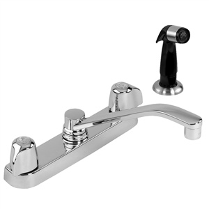 Gerber 42-506 Gerber Classics Two handle Kitchen Faucet Deck Plate Mounted W/ Spray & 8" D-Tube Spout 2.2gpm (Chrome)