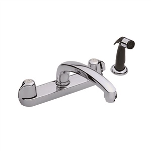 Gerber 42-516 Gerber Classics 2 handle Kitchen Faucet Deck Plate Mounted W/ Spray 2.2gpm (Chrome)