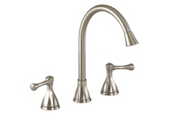 Gerber 42-716-SS Series Abigail™ Two Handle Kitchen Faucet with Traditional styling, Stainless Steel Finish