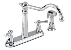 Gerber 42-806 Brianne™ Traditional Two Handle Kitchen Faucet with Side Spray, Chrome