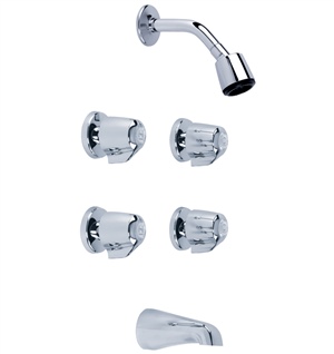 Gerber 46-430-83 Classics Four Handle Tub & Shower Fitting 2.0gpm
