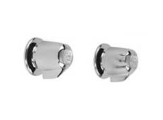 Gerber 07-47-761-83 Pair Straight Pattern Shower Valves with Compression stems, Sweat Connections, Sliding Sleeve Escutcheons and Fluted Metal Handles