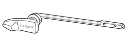 Gerber - TANK LEVER  10-inch 12-inch & 14-inch RI - CHROMEOME (VIPER)